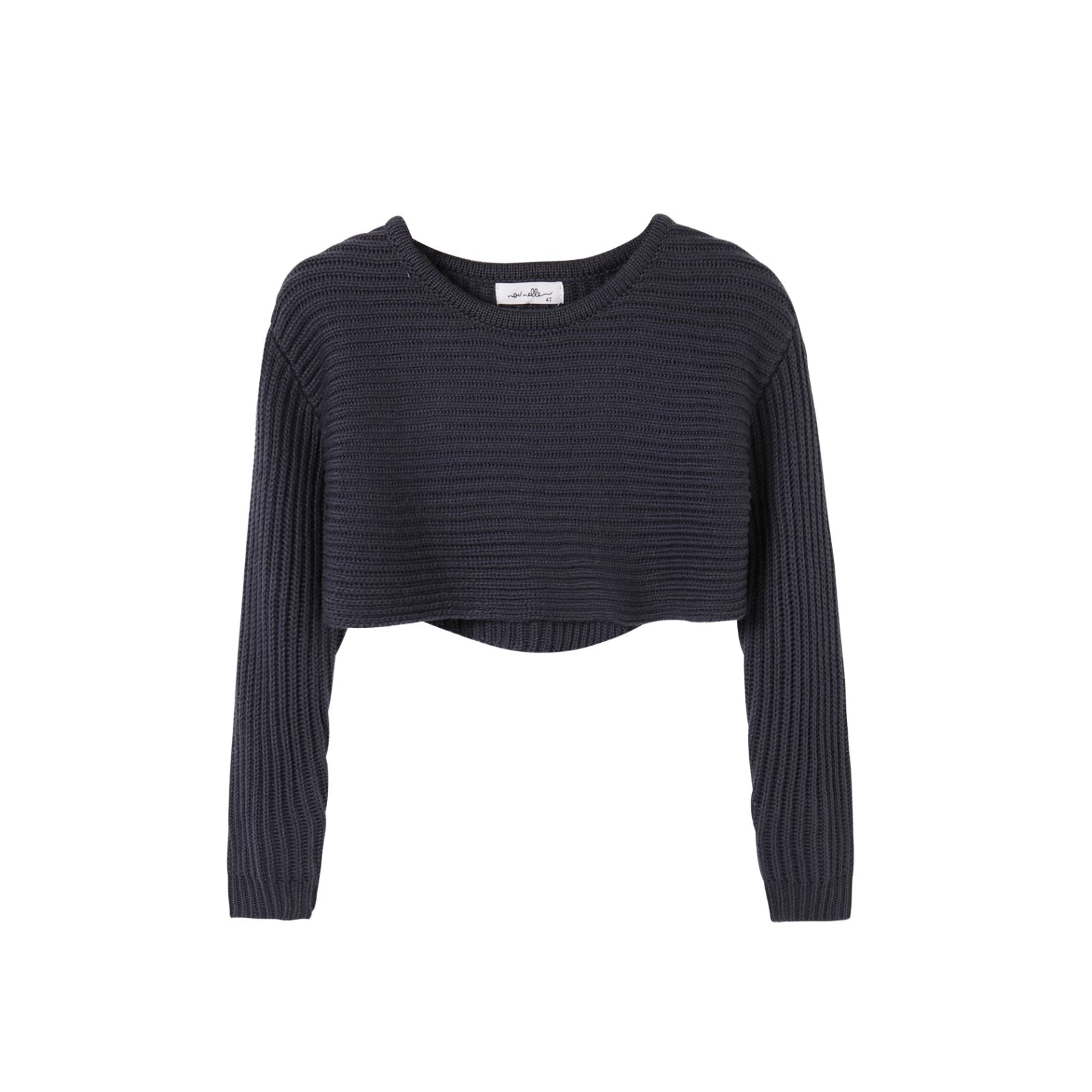 Slate Blue Cropped Sweater Nou Nelle slate-blue-cropped-sweater-nou-nelle