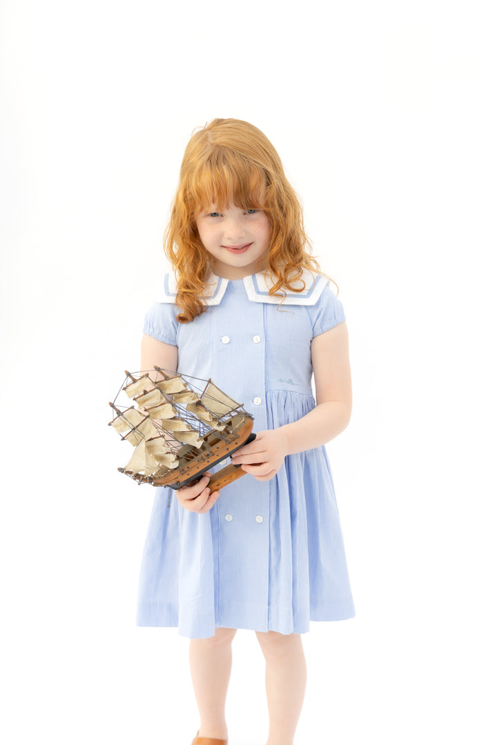 Striped Double Breasted Dress