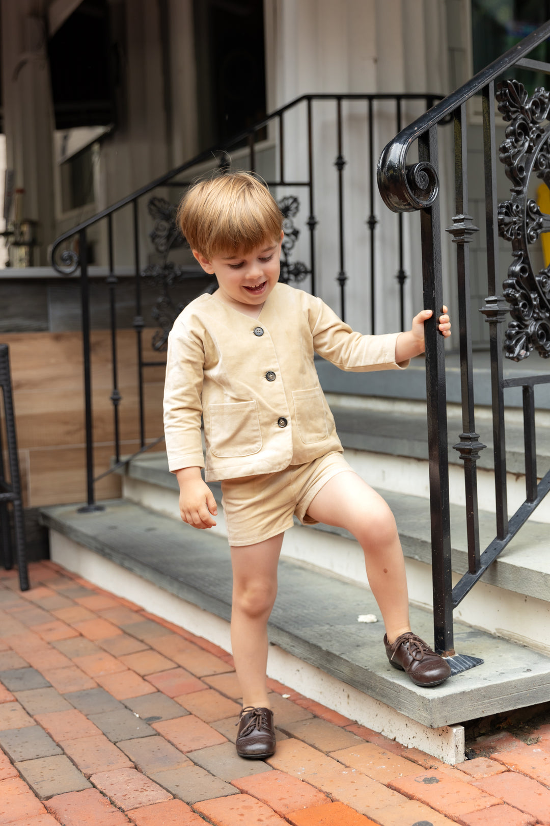 Crushed Velour Tan Blazer