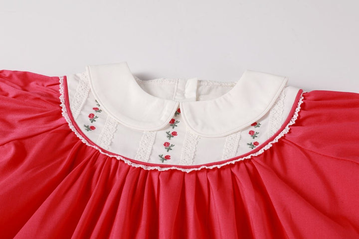 Hot Pink Embroidered Dress