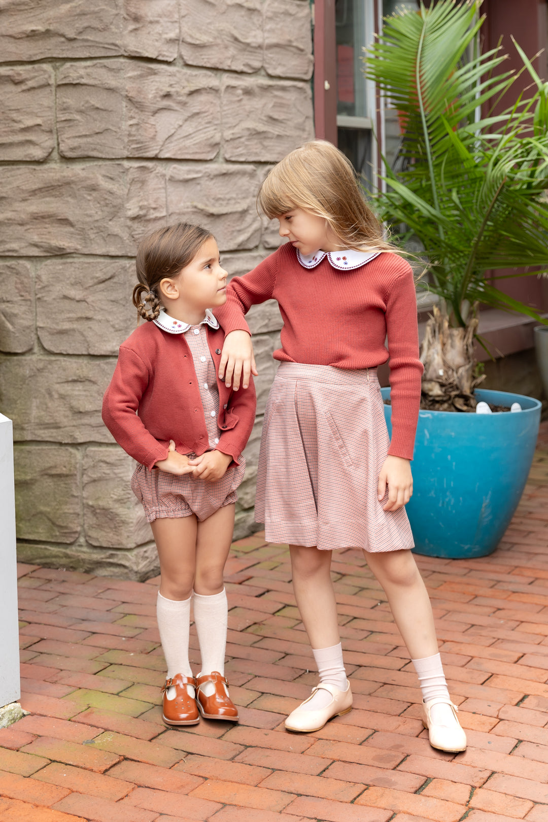 Houndstooth Pink Skirt