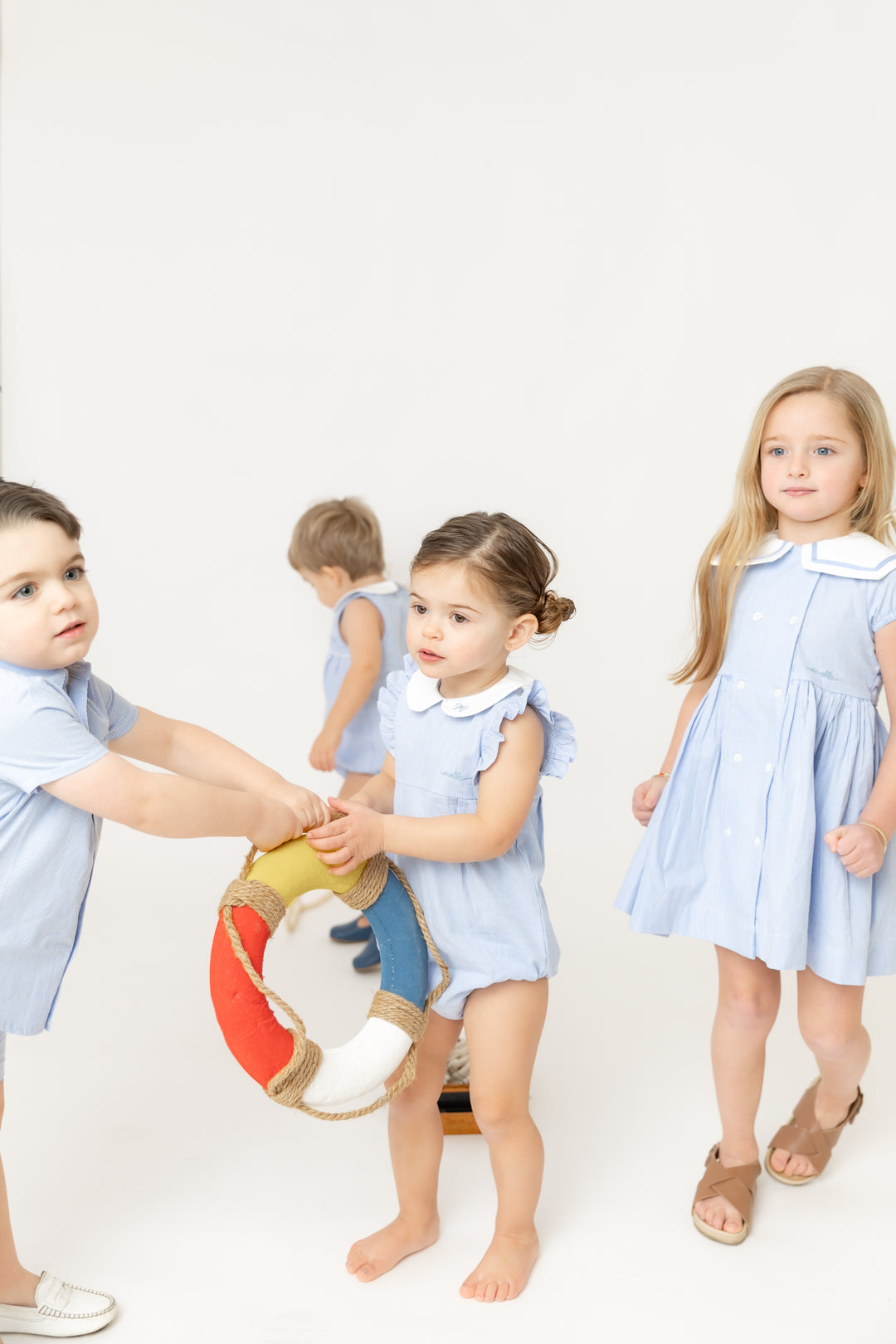 Striped Double Breasted Dress