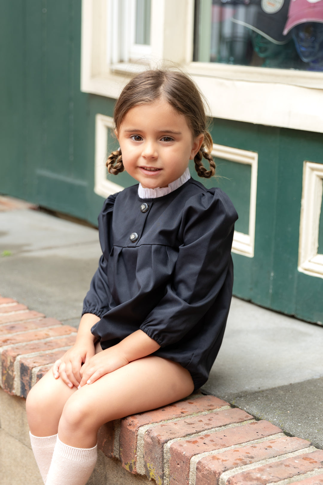 Black Taffeta Romper