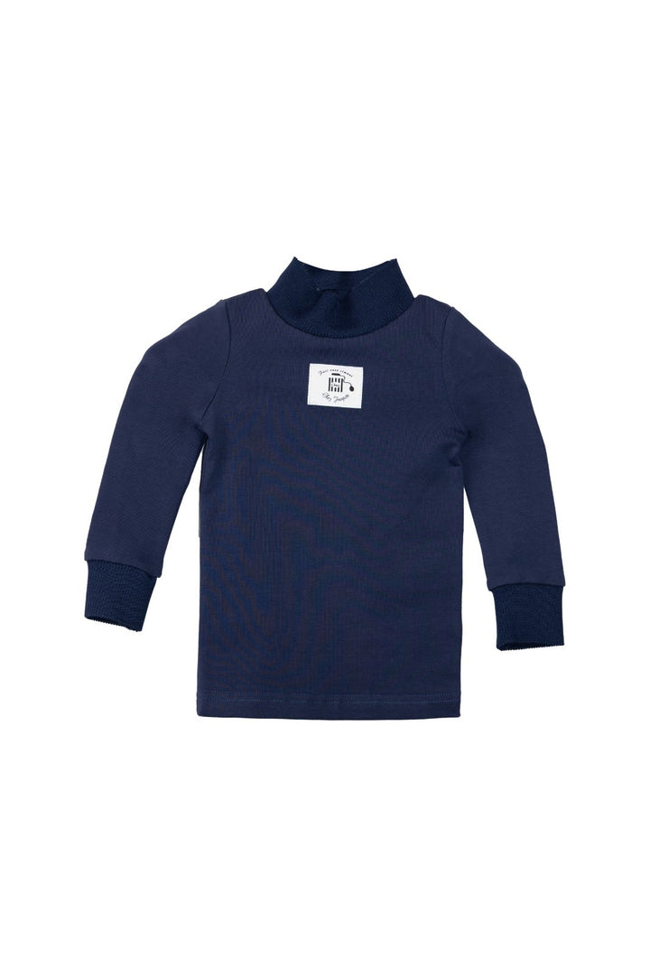 Turtleneck with Label Navy