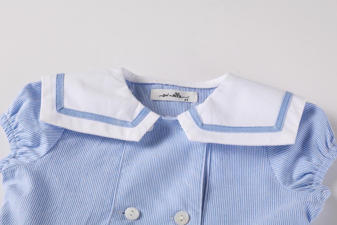 Striped Double Breasted Dress