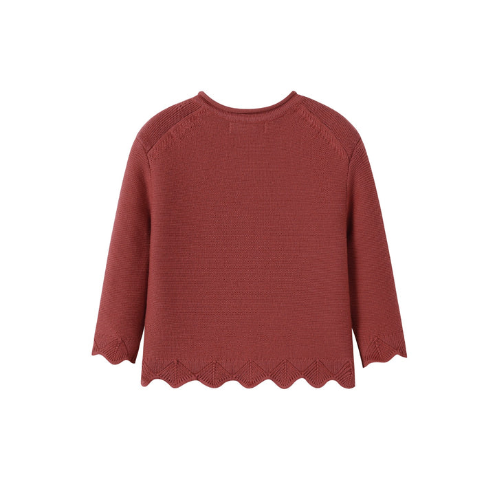 Rust Scallop Cardigan