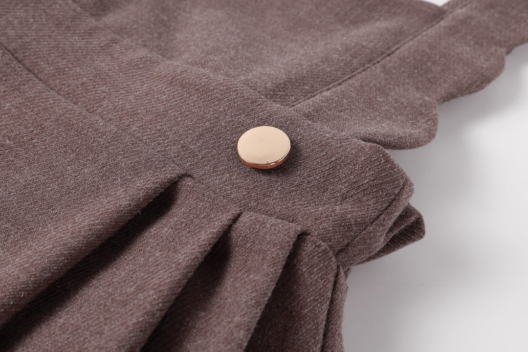 Brown Scallop Wool Jumper