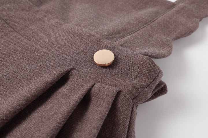 Brown Scallop Wool Jumper