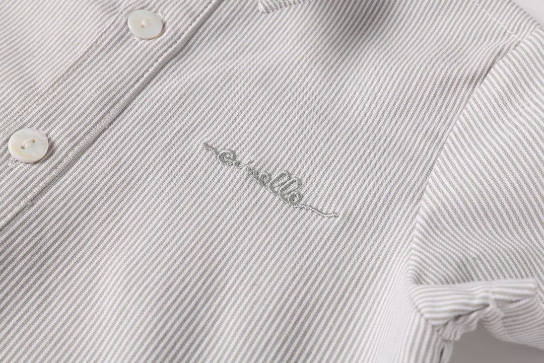 Striped Boy Shirt Sage