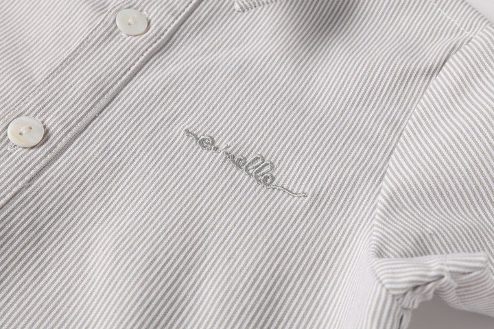 Striped Boy Shirt Sage