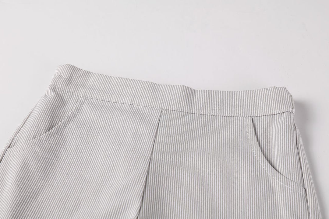 Striped Boy Shorts Sage