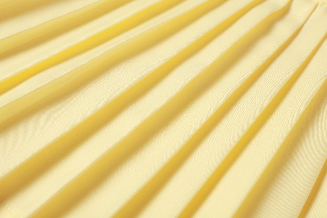 Yellow Pleated Jumper