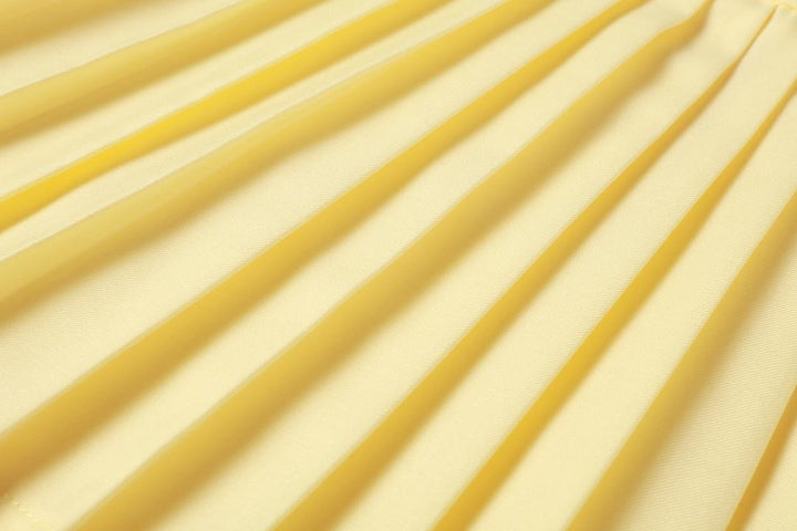 Yellow Pleated Jumper