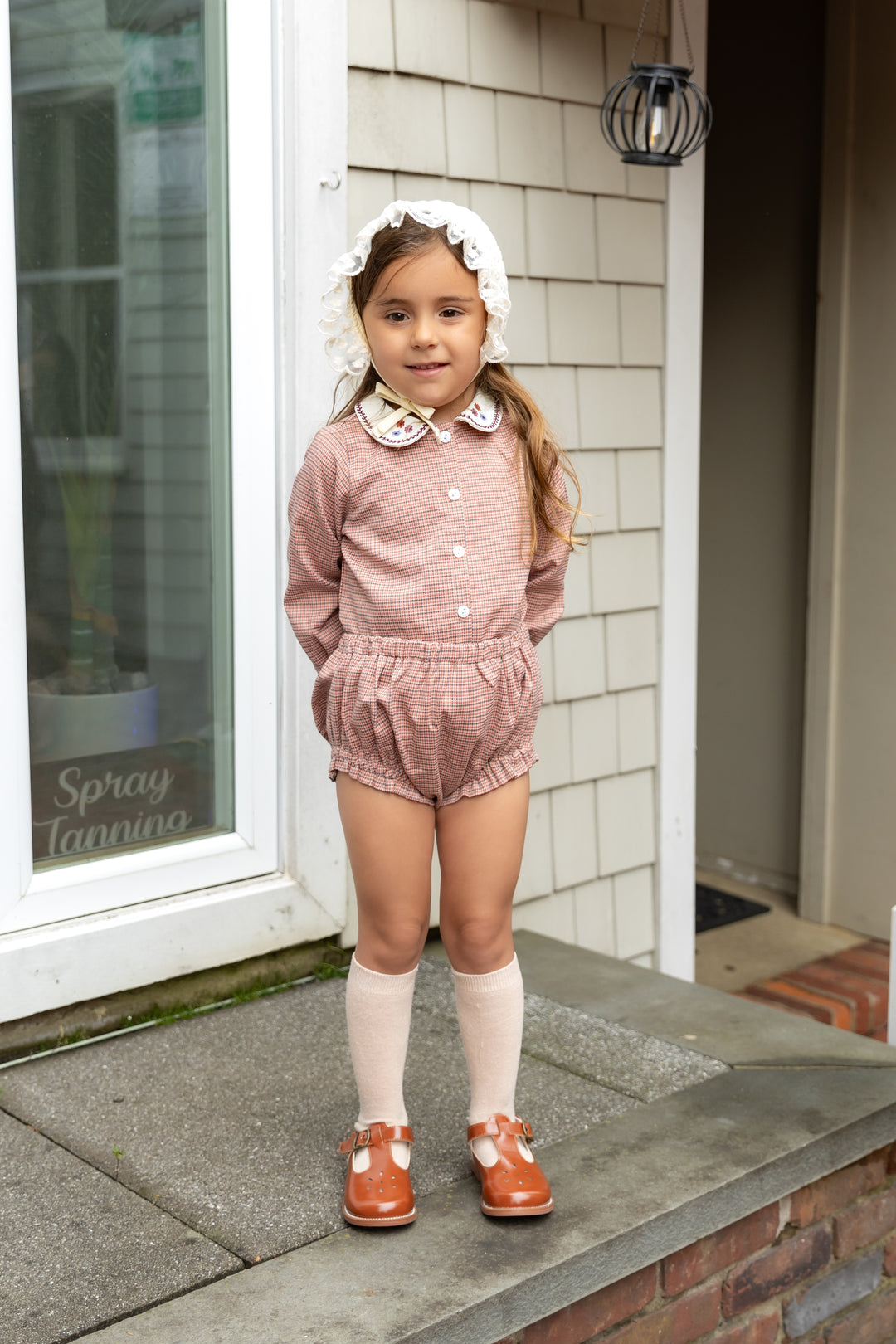 Houndstooth Baby Bloomer Set