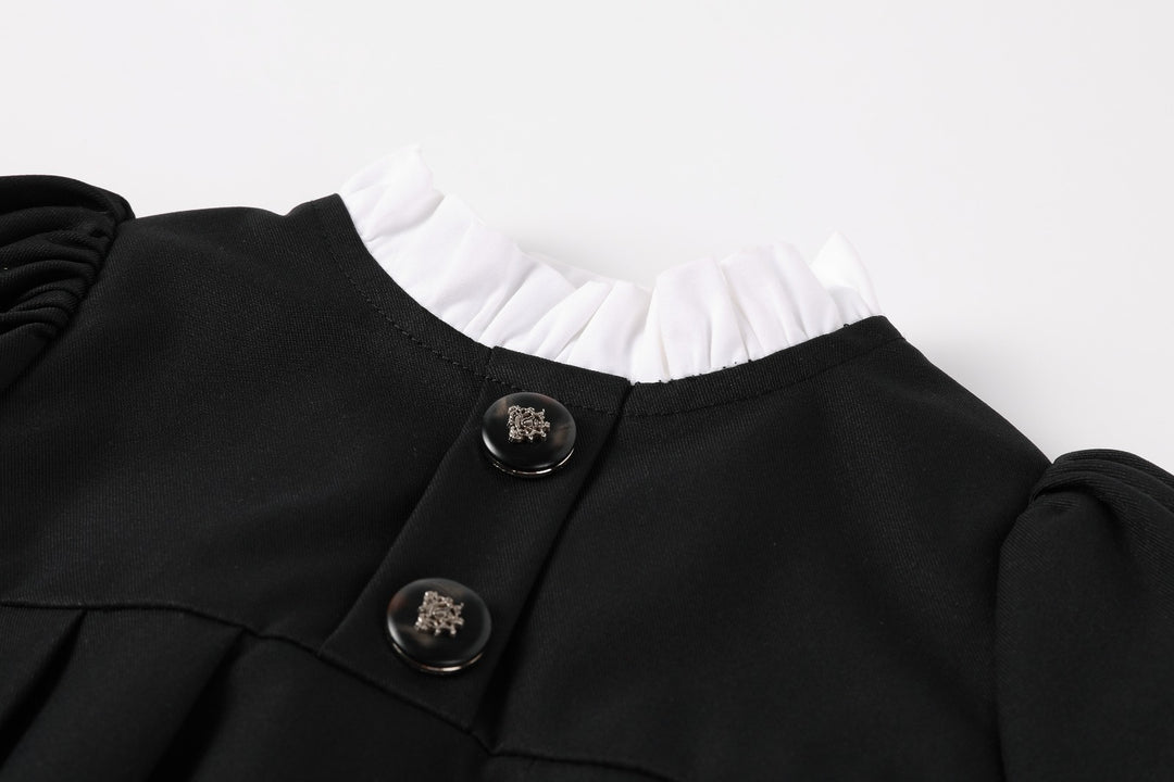 Black Taffeta Romper