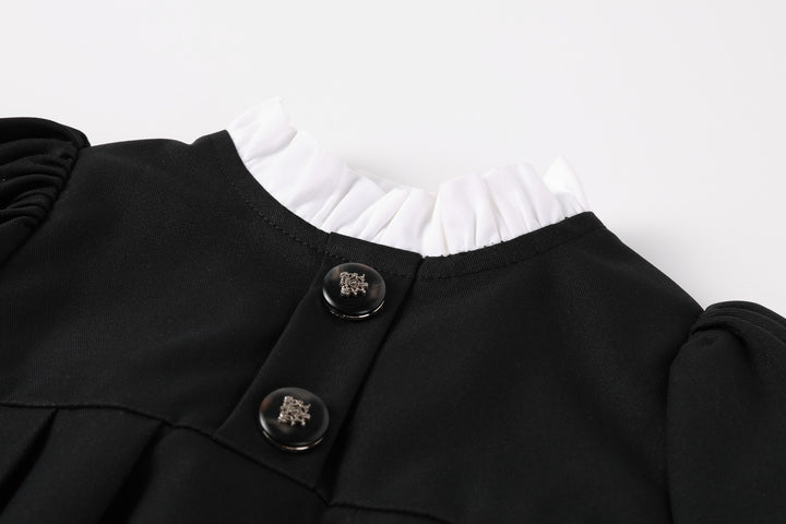 Black Taffeta Romper