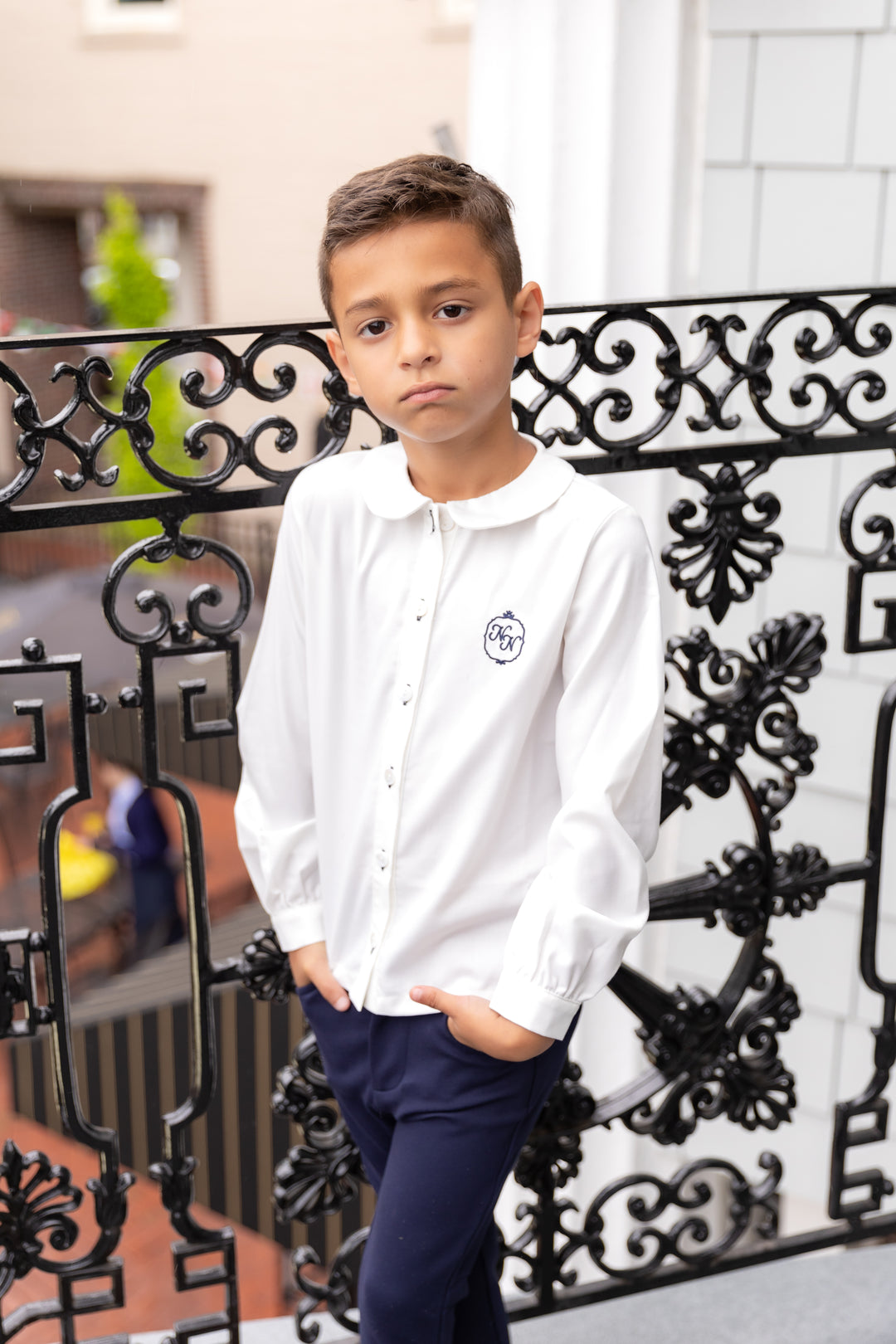 Boy White Logo Shirt