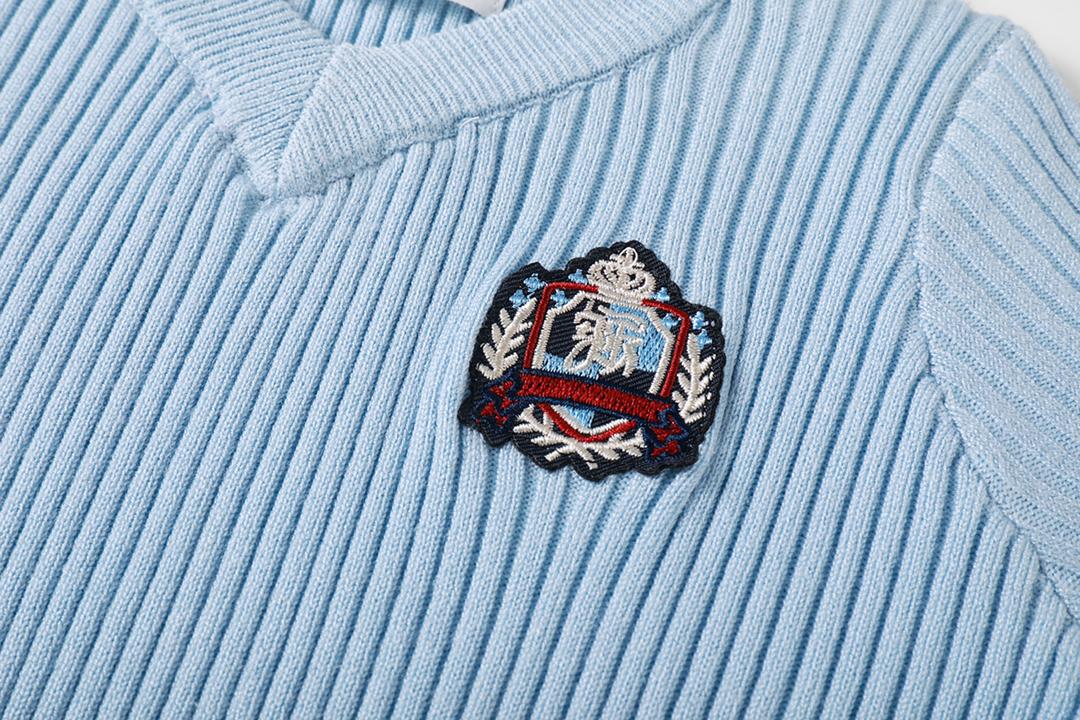 Light Blue Badge Sweater