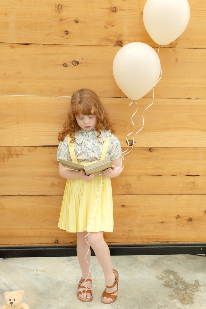 Yellow Pleated Jumper