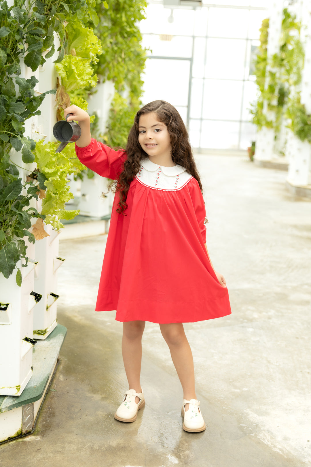 Hot Pink Embroidered Dress