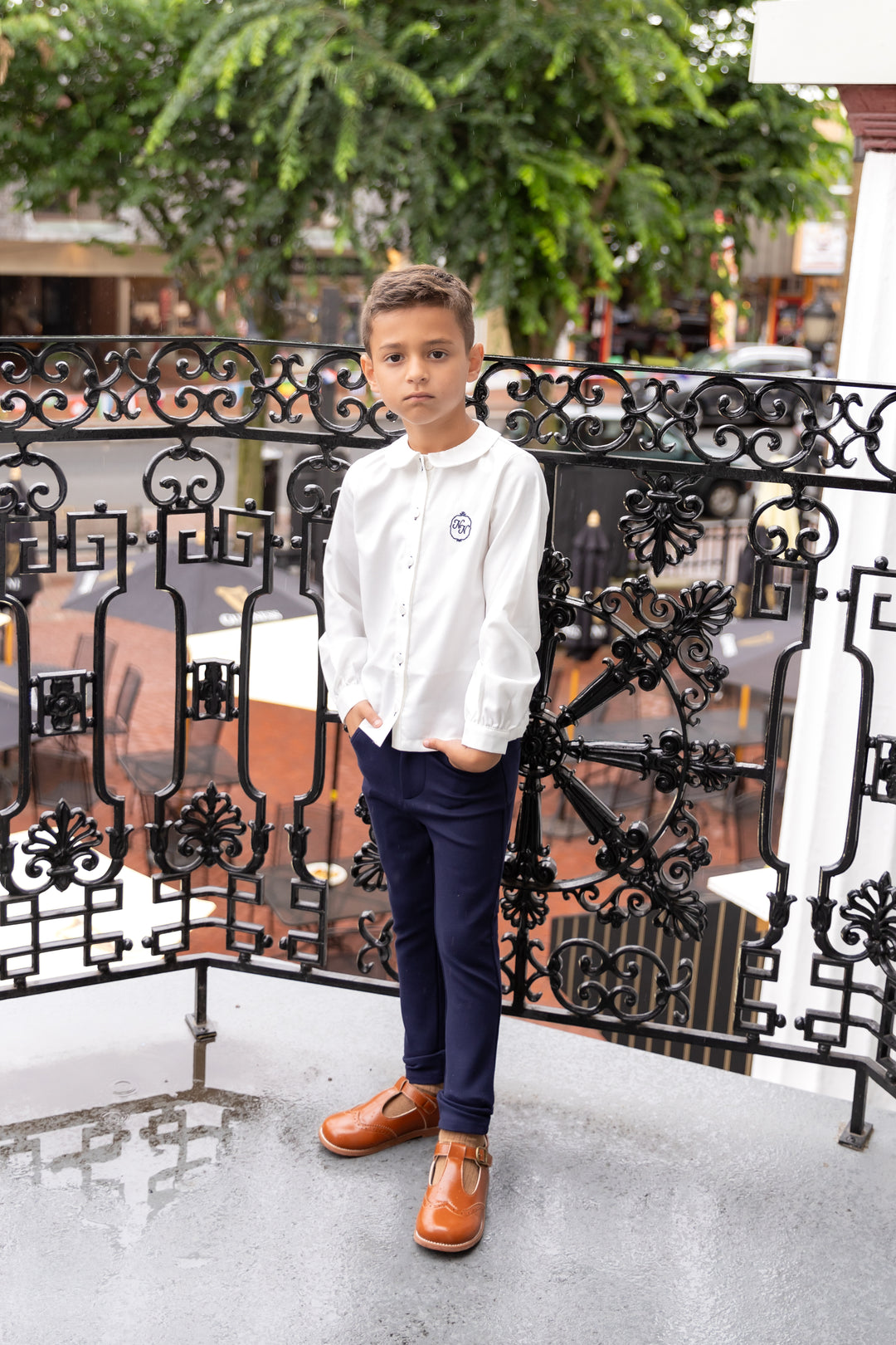 Boy White Logo Shirt