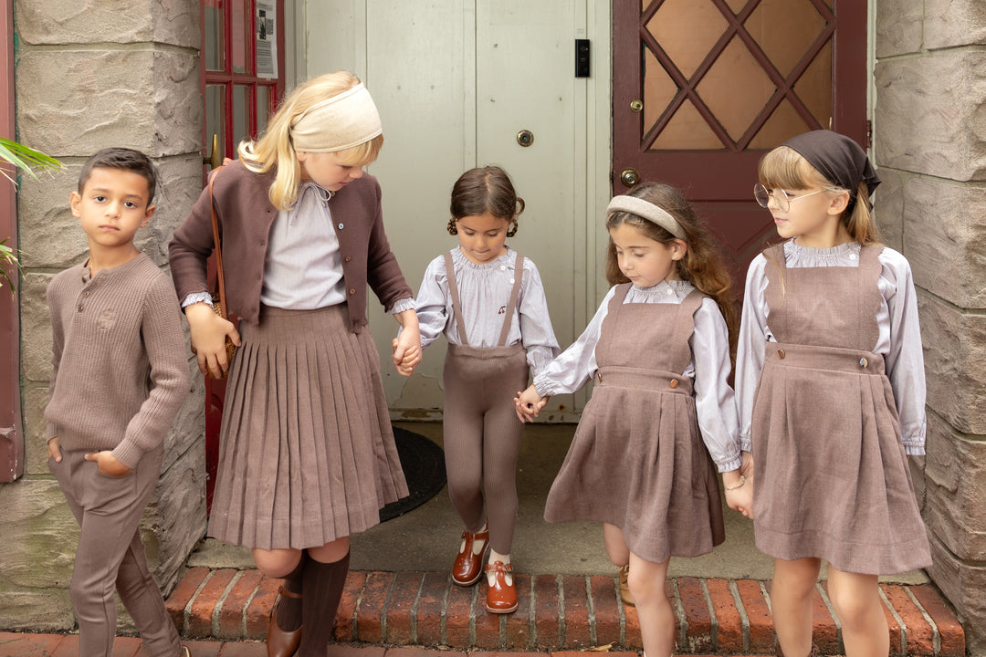 Brown Pleated Skirt