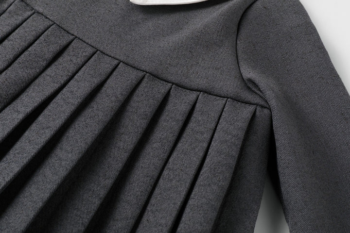 Pleated Grey Dress