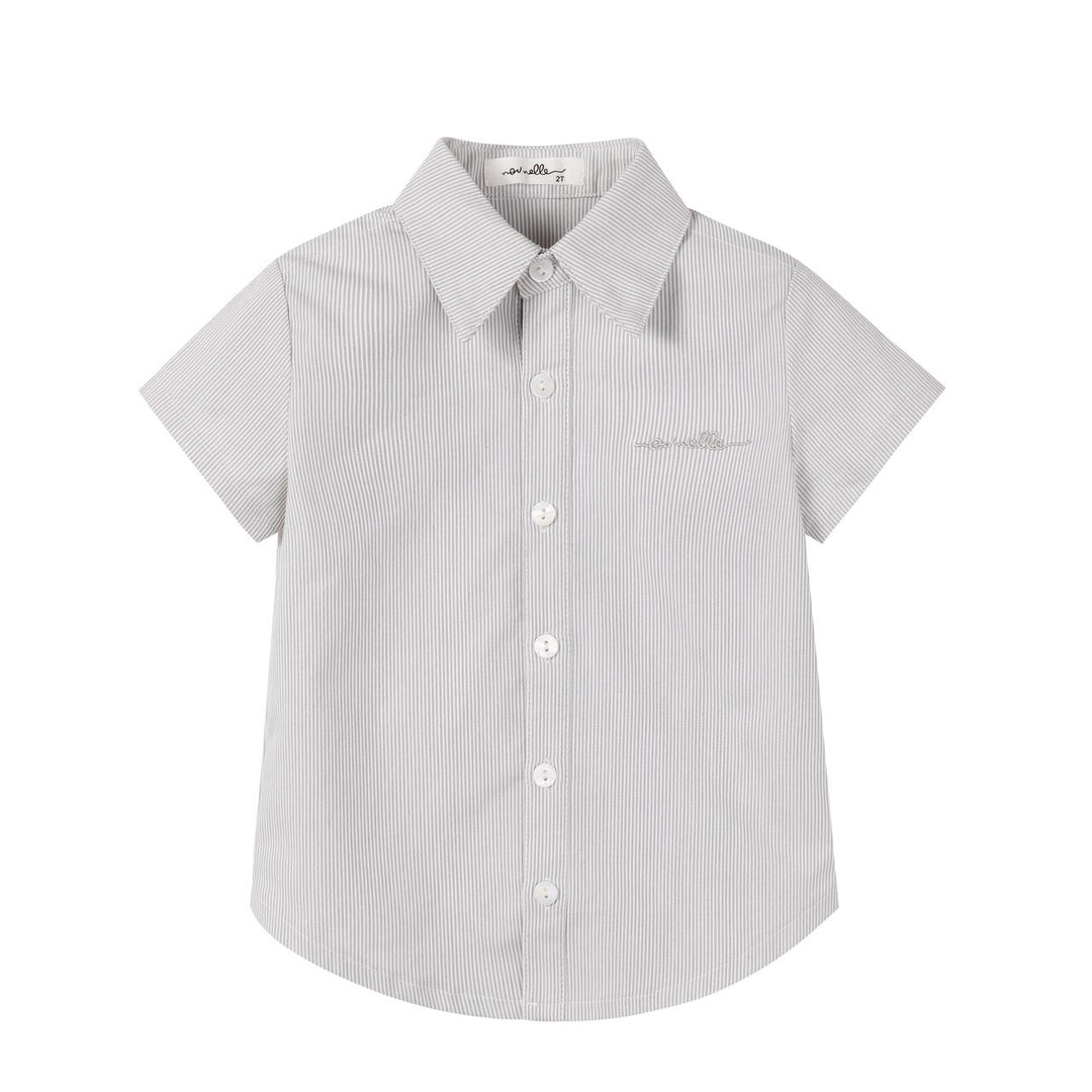 Striped Boy Shirt Sage