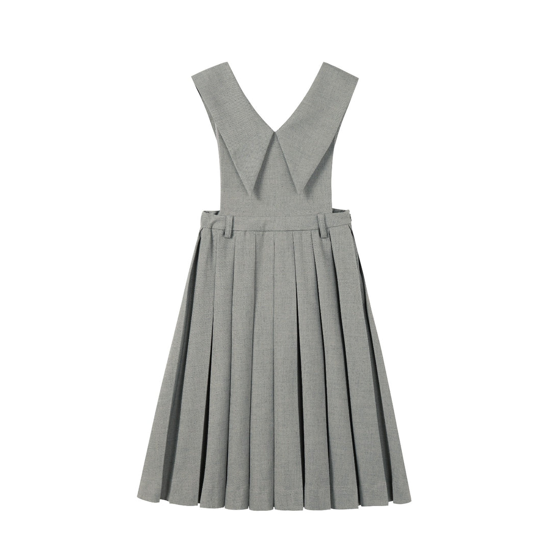 Teen Sage Pleated Collar Jumper
