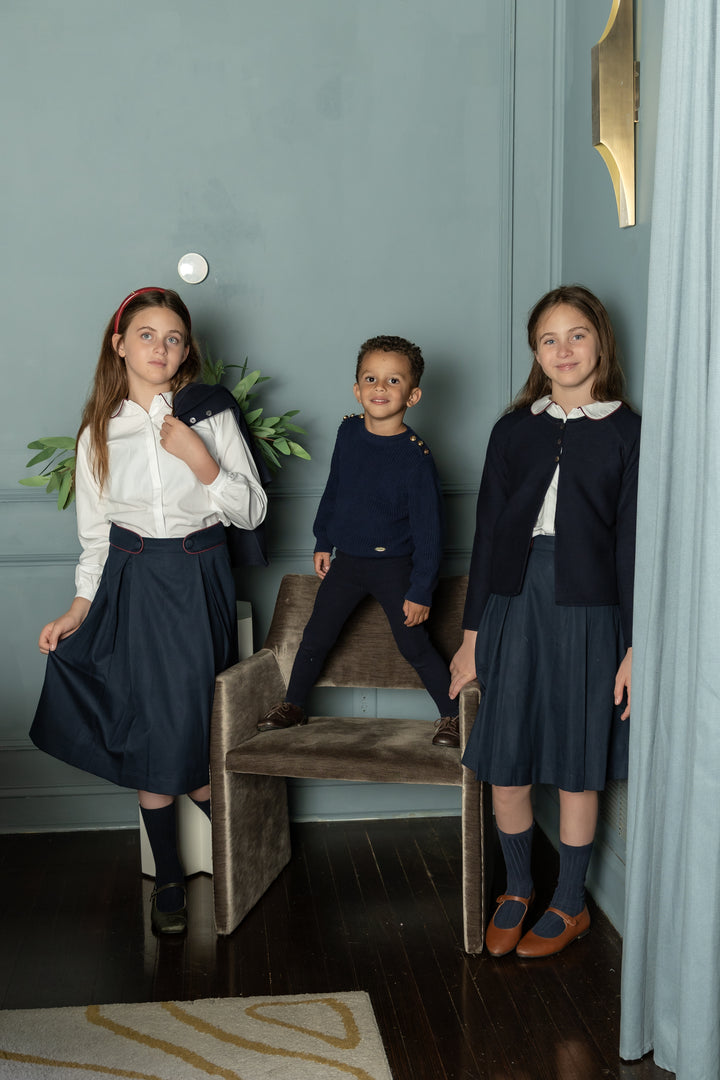 Boy Chunky Sweater Navy