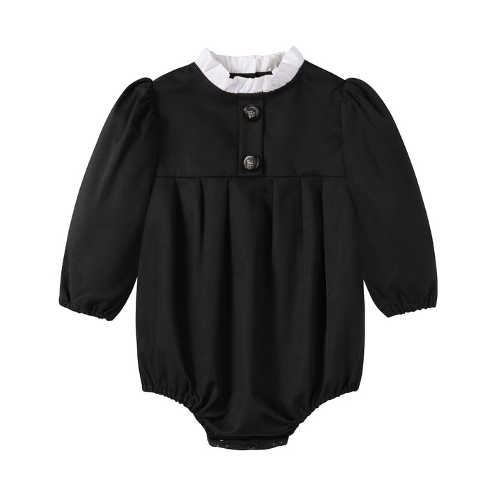 Black Taffeta Romper