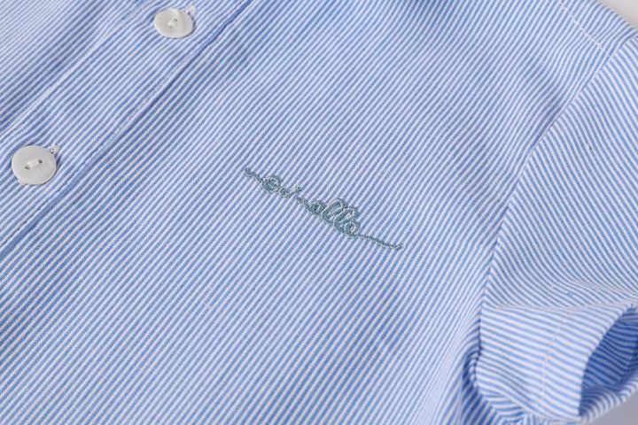 Striped Boy Shirt light Blue