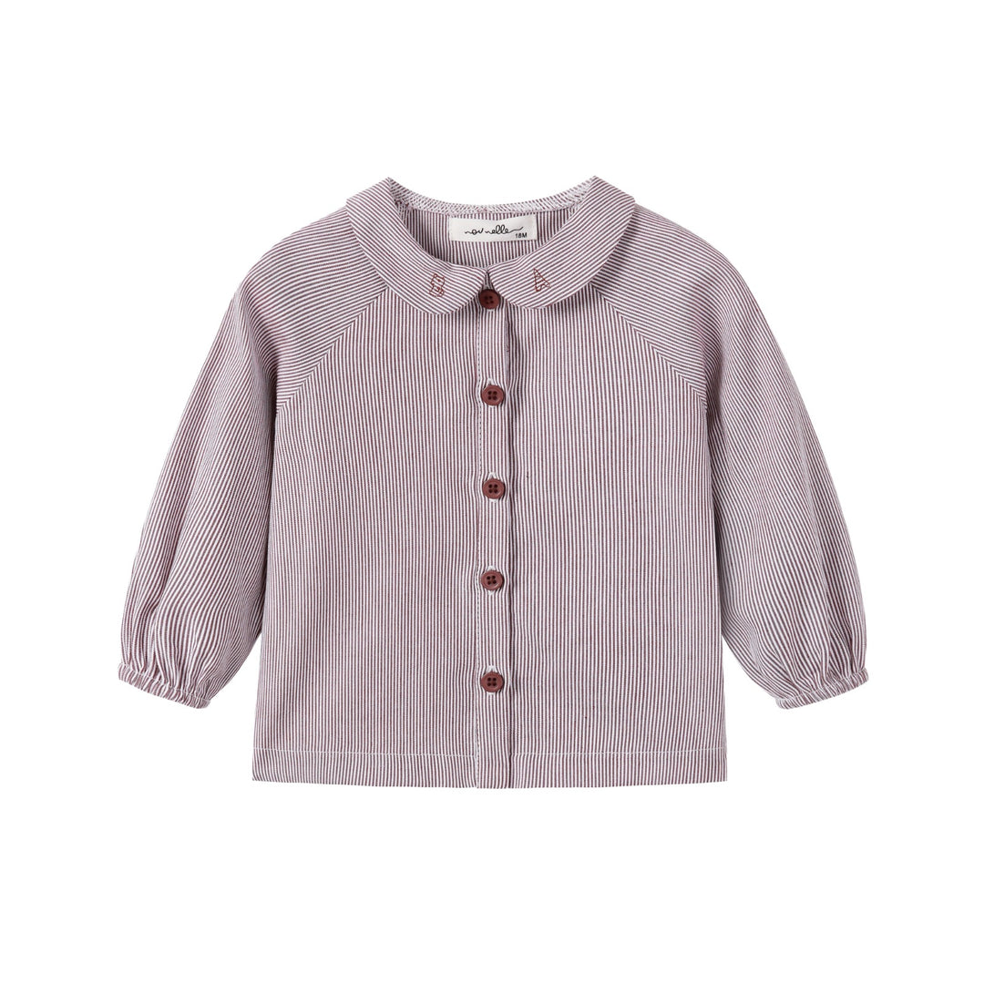 Boy Brown Striped Shirt