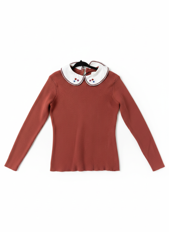 Rust Collar Sweater