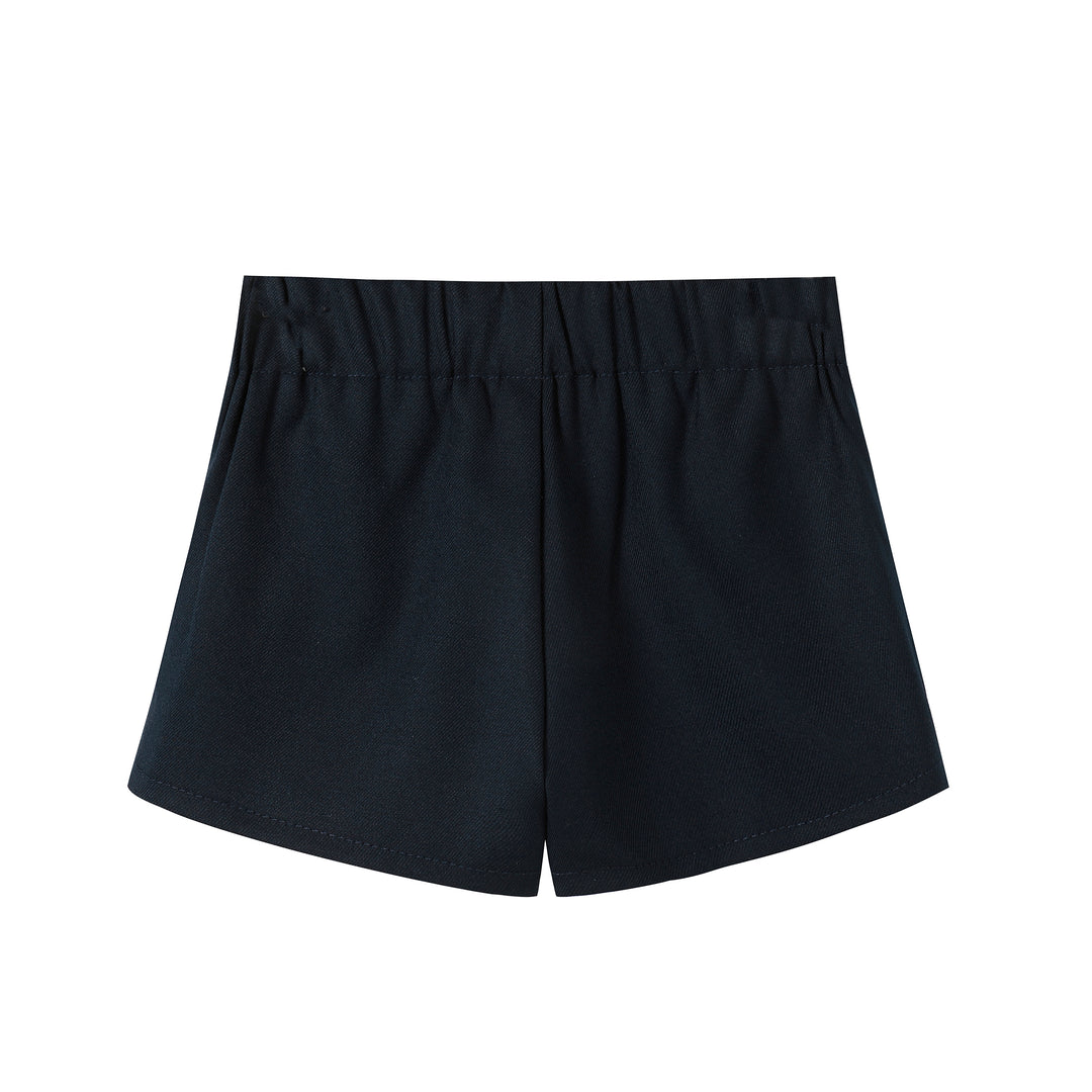 Navy Button Shorts