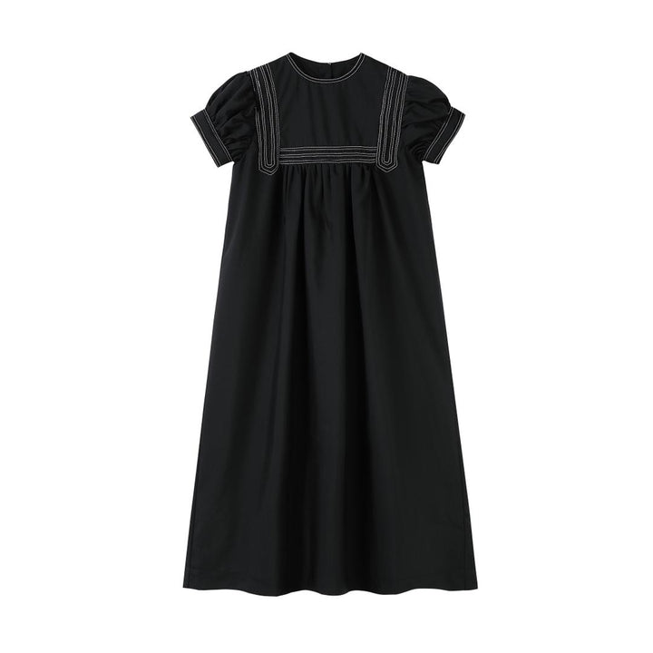 Black Ribbon Trimmed Maxi Dress