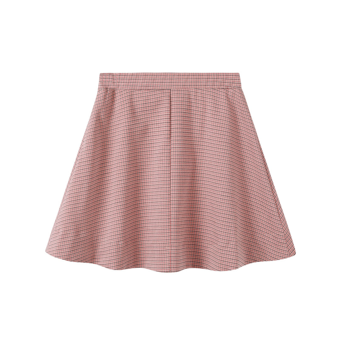 Houndstooth Pink Skirt
