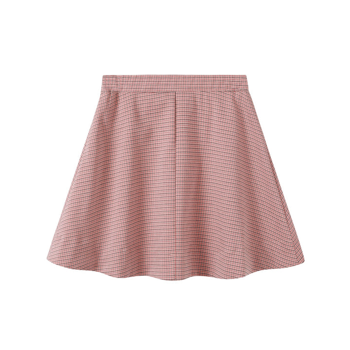 Houndstooth Pink Skirt