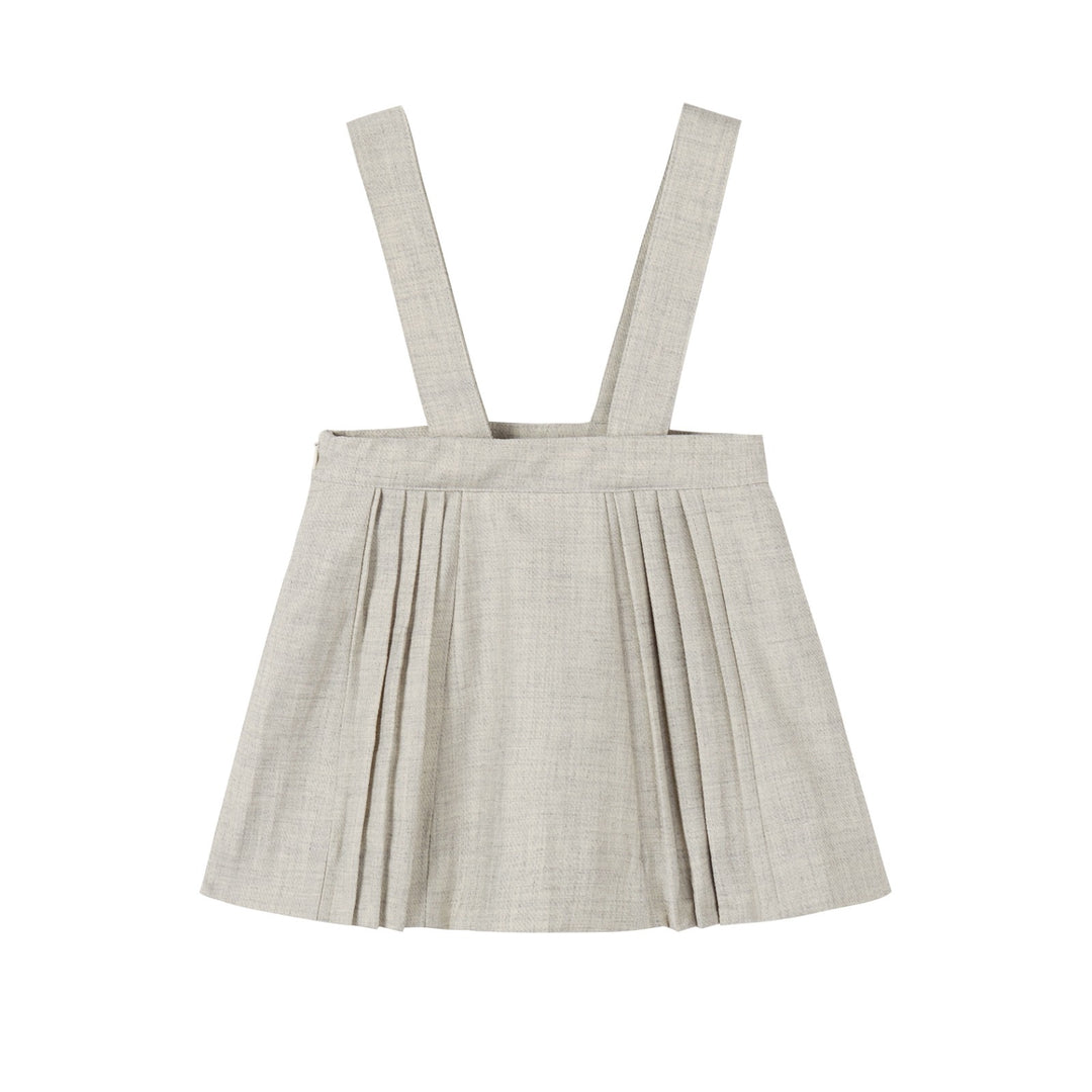 Marled Grey Pleated Strap Jumper