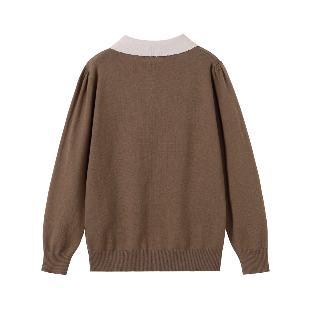 Teen Brown Knit Top