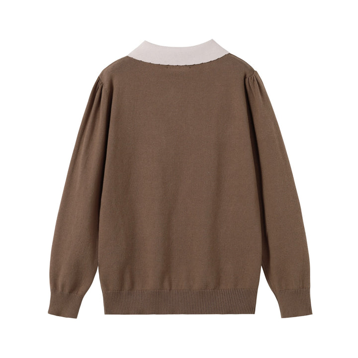 Teen Brown Knit Top
