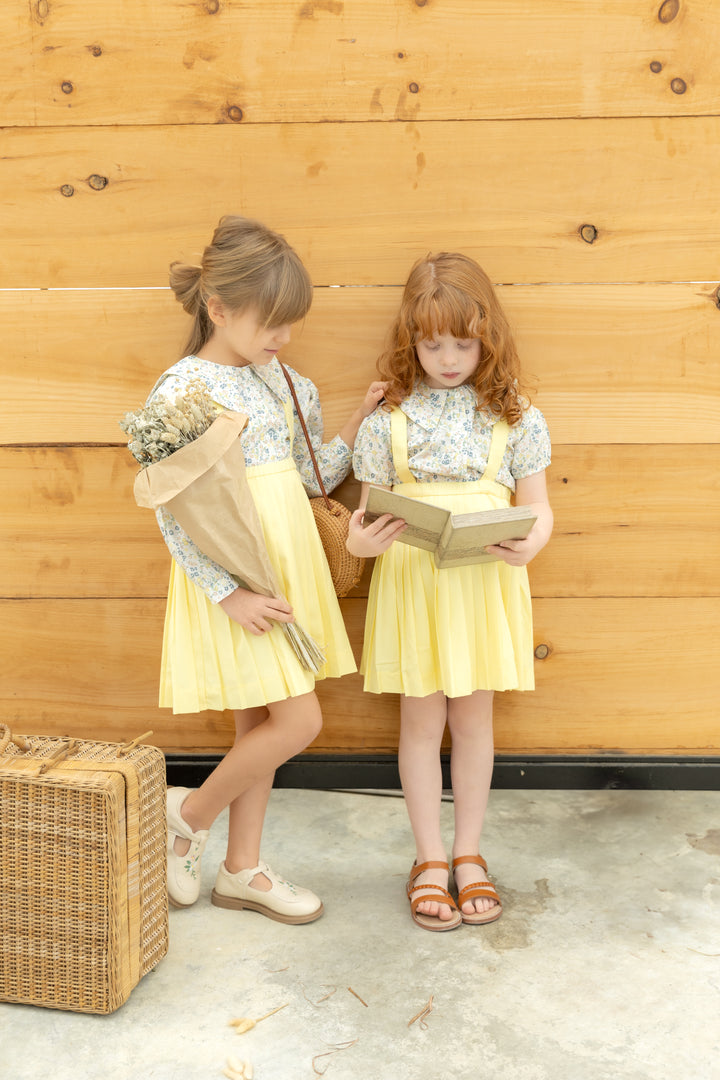 Yellow Pleated Jumper