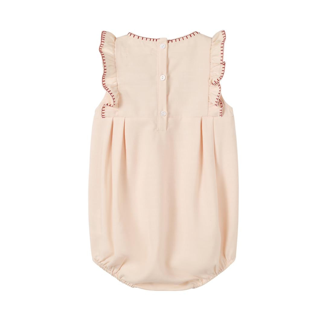 Peach embroidered Romper