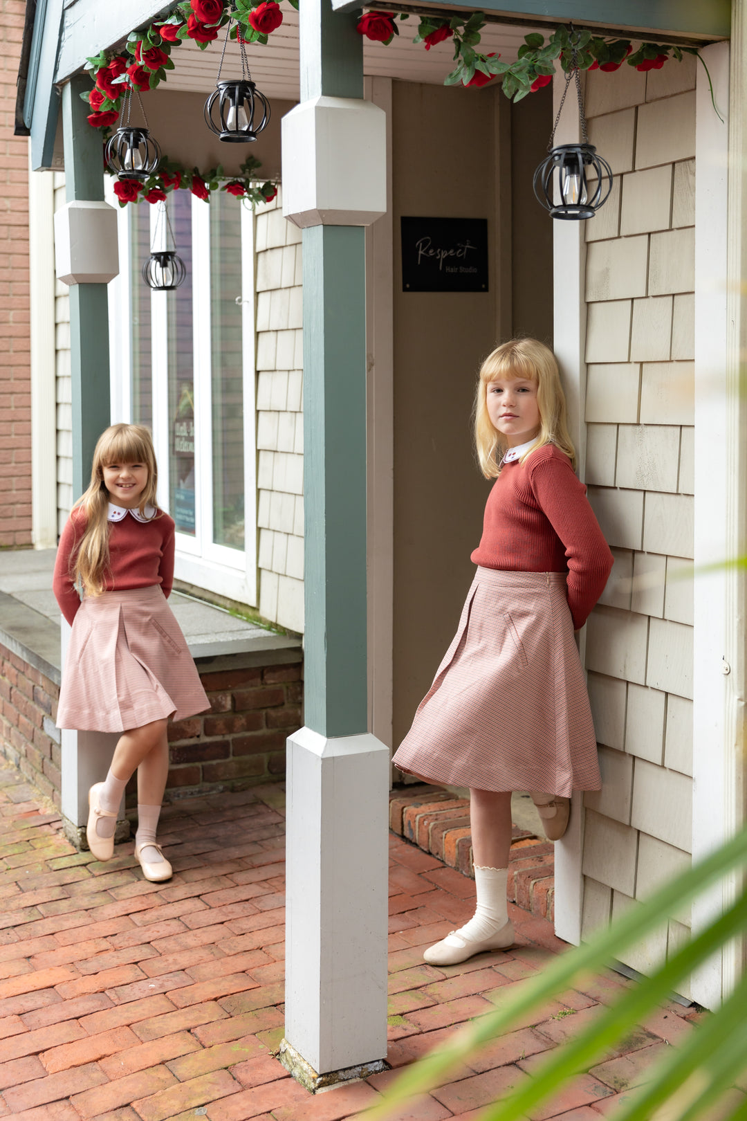 Houndstooth Pink Skirt