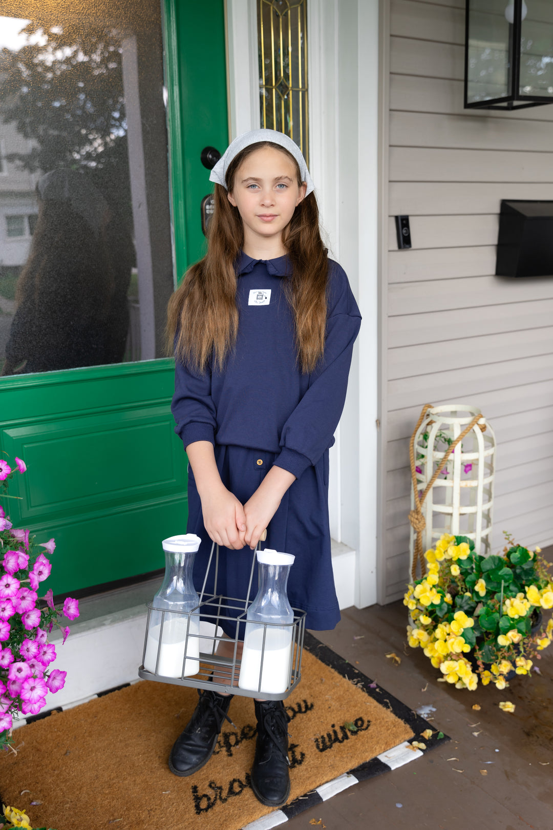 Sweatshirt with Label Navy