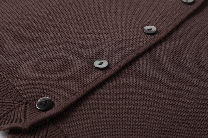 Brown Scallop Cardigan