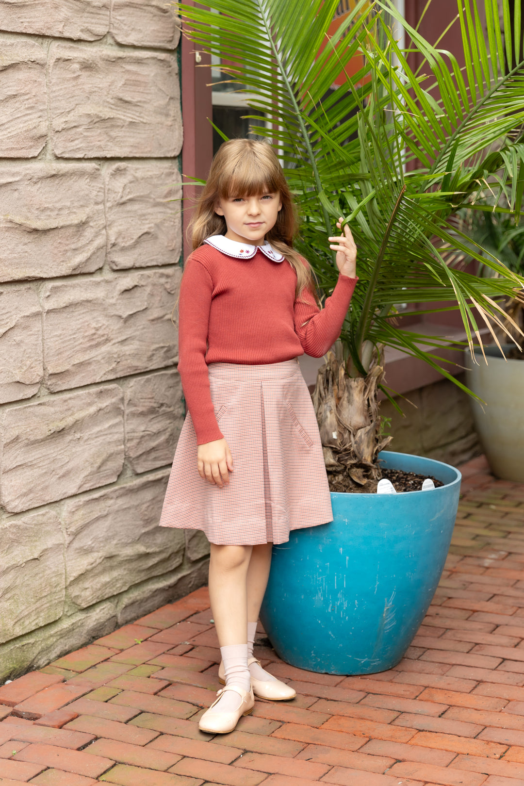Rust Collar Sweater