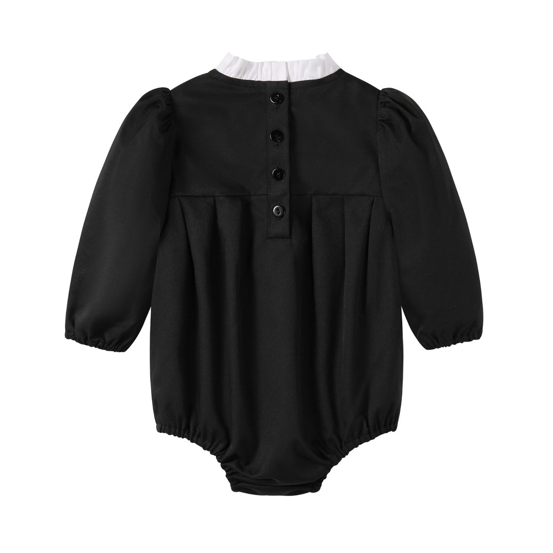 Black Taffeta Romper