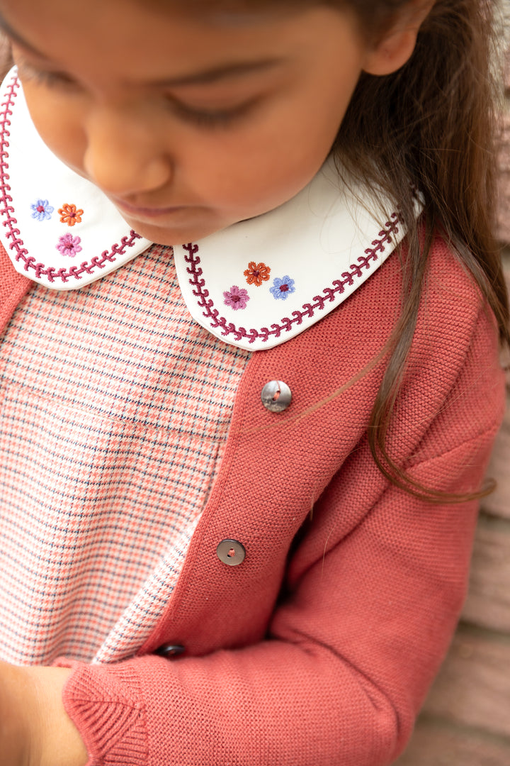 Rust Scallop Cardigan