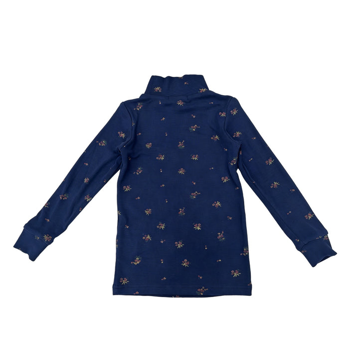 Floral Turtleneck Navy /Black